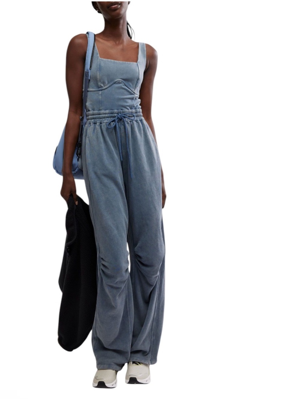 FP Movement Unbound Onesie Blue Jumpsuit Romper Medium - Picture 8 of 11